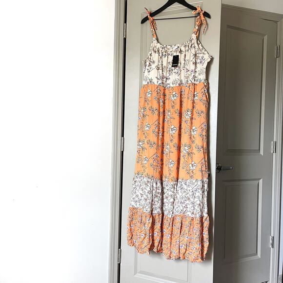 Torrid Harry Potter Maxi Dress Sorting Hat Wand Floral Slub Tiered Plus 2X - Picture 6 of 10